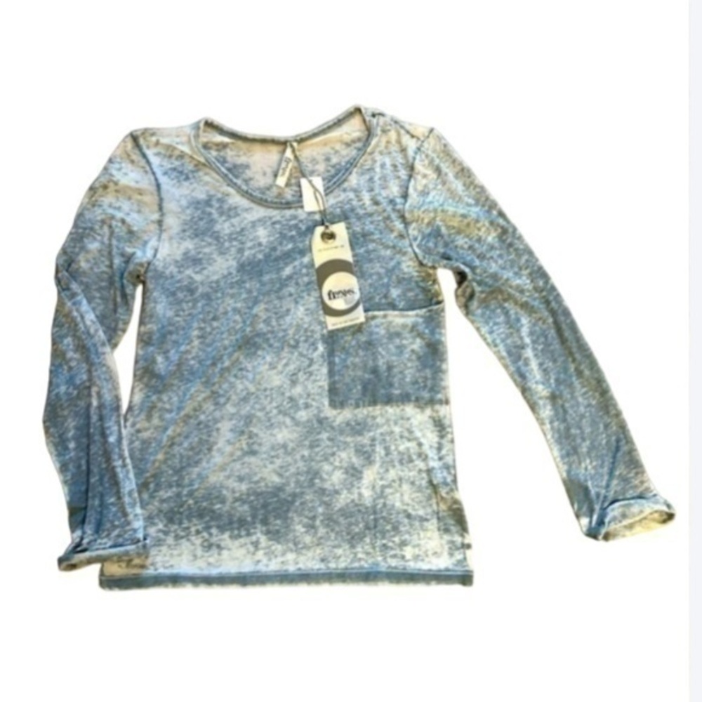 New with tags FLUXUS burnout long sleeve loose fit pocket tee shirt. Very soft.